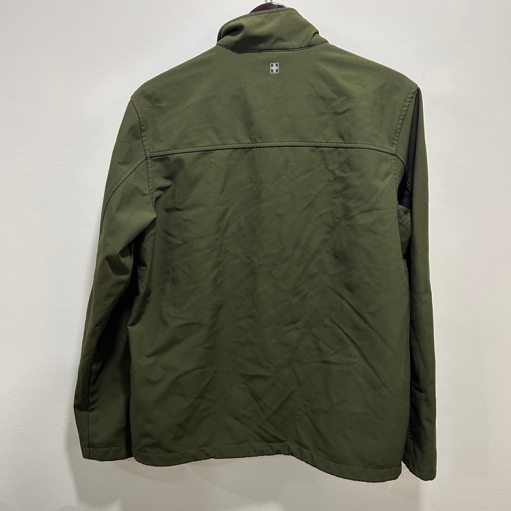 Green mens Swiss Tech jacket with black lining size medium - Picture 2 of 5